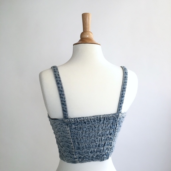 FOREIGN EXCHANGE Distressed Jean Crop Top - Picture 4 of 6